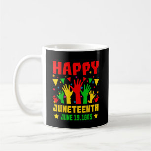 Caneca De Café Feliz 1.º Junho Vermelho Negro Mãos Vermelhas Amar