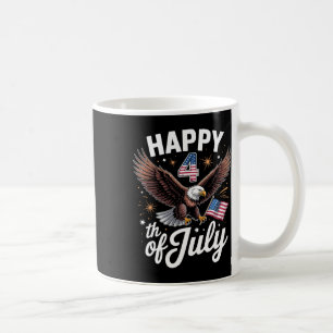 Caneca De Café Feliz 4 de Julho Águia Bandeira EUA Independência
