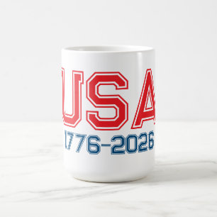 Caneca De Café Feliz 4 de Julho Dia da Independência 1776-2026