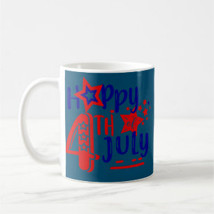 Caneca De Café Feliz 4 de Julho Dia da Independência Legal Patrió