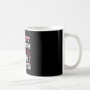 Caneca De Café Feliz 4 de julho e sim é meu 7º aniversário Indepe