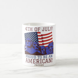 Caneca De Café Feliz 4 de julho Festa do Dia da Independência