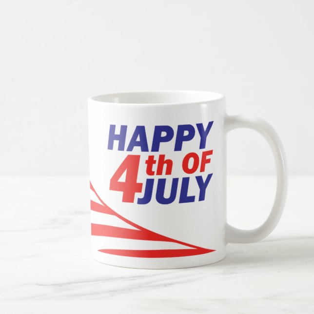 Caneca De Café Feliz 4 de julho Mug (Direita)
