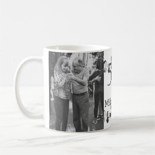 Caneca De Café Feliz 50º aniversário adicionar nome do casal data