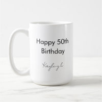Feliz 50º Festa de aniversário personalizado