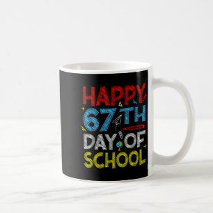 Caneca De Café Feliz 67º Dia de Escola - Alunos Professores Engra