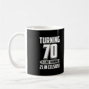 Caneca De Café Feliz 70 Birthday