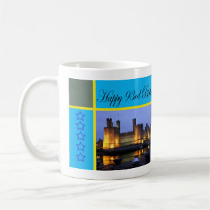 Caneca De Café Feliz 93º Aniversário do Castelo Caernarfon