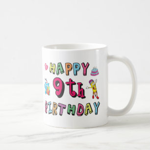 Caneca De Café Feliz 9.º aniversário para crianças de 9 anos B-da