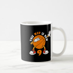Caneca De Café Feliz 9 de aniversário, 9 anos Mvp Bysketbyll 9º B