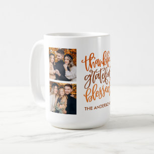 Caneca De Café Feliz Abençoado Nome 4 Queda Fotográfica