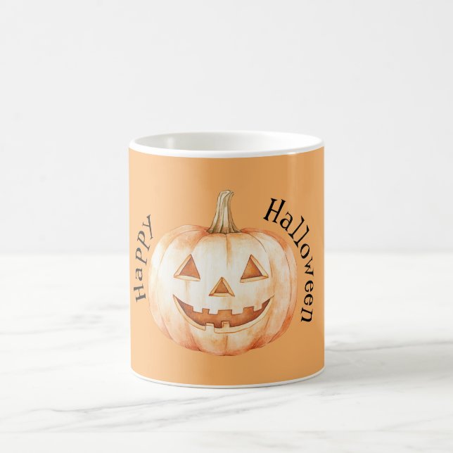 Caneca De Café Feliz Abóbora Laranja Halloween (Centro)