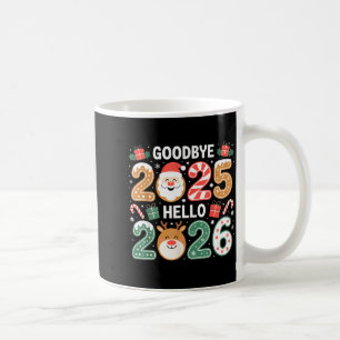 Caneca De Café Feliz Adeus 2025 Olá 2026 Ano Novo Festivo Banheir