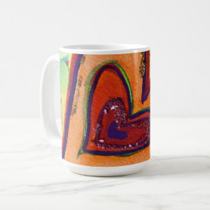 Caneca De Café Feliz Amor Corações Arte Personalizada Coffee Mu