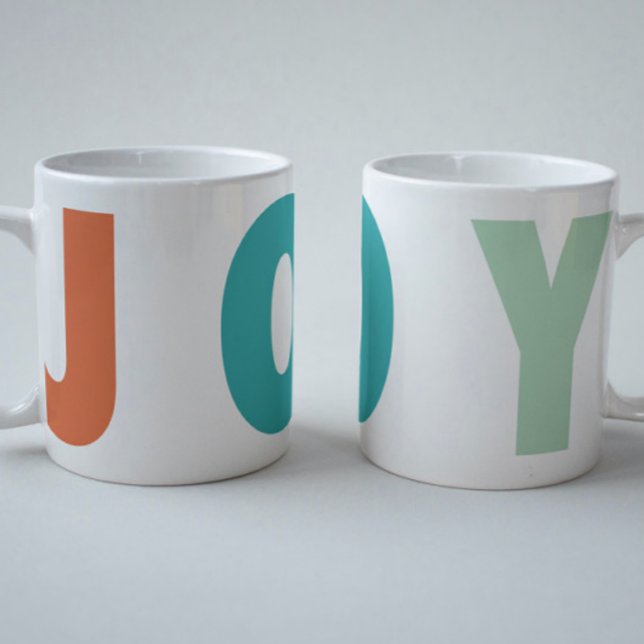 CANECA DE CAFÉ FELIZ AMOR JOY | NATAL COLORIDO (Criador carregado)