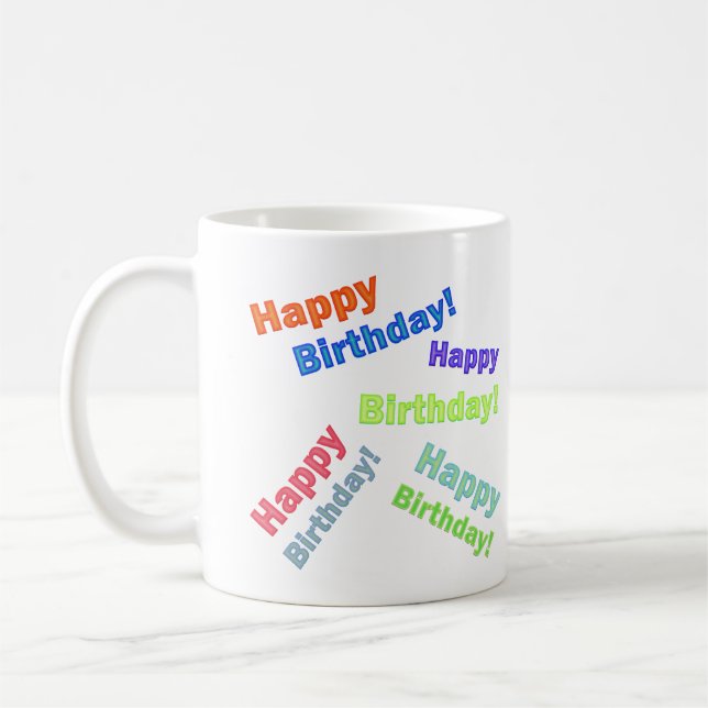 Caneca De Café Feliz aniversário (Esquerda)