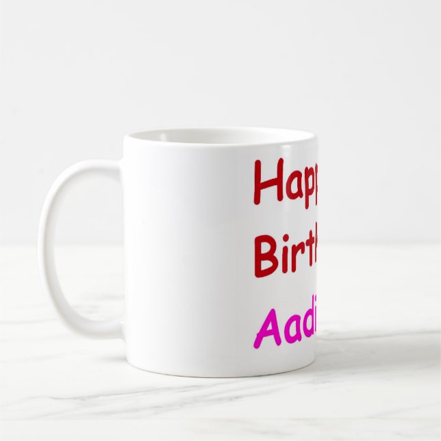 Caneca De Café Feliz aniversário Aadi (Esquerda)