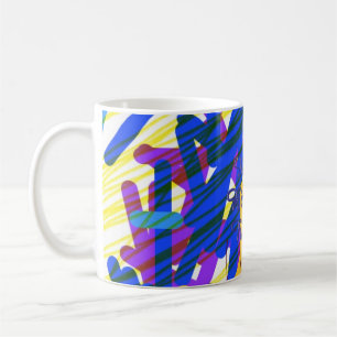 Caneca De Café Feliz aniversário Abstrato Confetti Mug