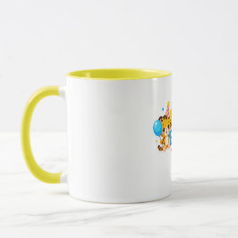 Caneca de Café Feliz Aniversário Bebe Tigre Fofo