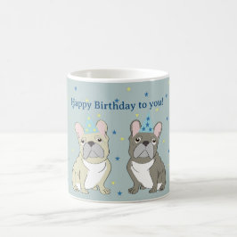 Caneca De Café Feliz aniversário, bulldog francês