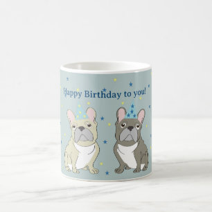 Caneca De Café Feliz aniversário, bulldog francês