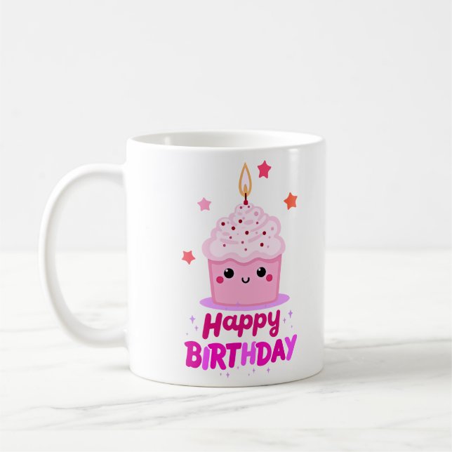 Caneca De Café Feliz aniversário Café Mug (Esquerda)