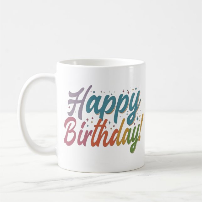 Caneca De Café Feliz aniversário Café Mug (Esquerda)