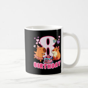 Caneca De Café Feliz Aniversário Capy 8 Anos Para Mim 8º Aniversá