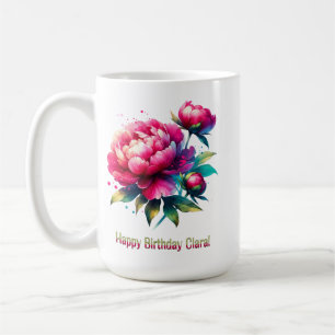Caneca De Café Feliz aniversário Clara