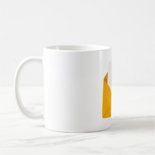 Caneca De Café Feliz Aniversário de 40 anos Envelope Dourado Nota