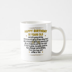 Caneca De Café  Feliz aniversário de 50 anos