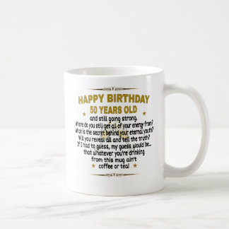 Caneca De Café  Feliz aniversário de 50 anos