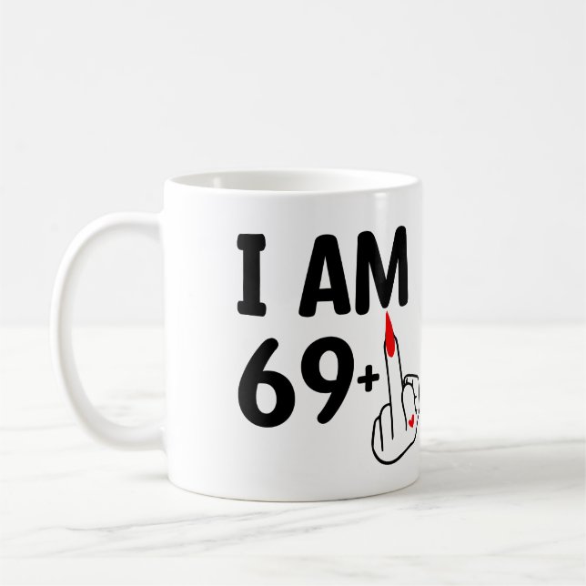 Caneca De Café Feliz aniversário de 70 anos, tenho 69 (Esquerda)
