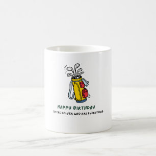 Caneca De Café Feliz aniversário de golfe para golfista que tem t