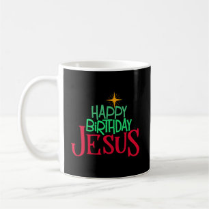 Caneca De Café Feliz aniversário de Natal cristão Jesus Mulheres 