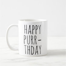 Feliz aniversário de Purr‑thday Tema do gato