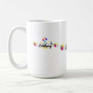 Caneca De Café Feliz Aniversário Design Artigo-02