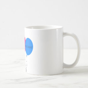 Caneca De Café Feliz aniversário dos balões