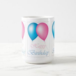 Caneca De Café Feliz aniversário dos balões