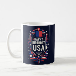 Caneca De Café Feliz aniversário dos EUA 250