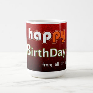 Caneca De Café Feliz aniversario dtodos nós