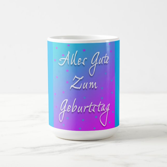 Caneca De Café Feliz Aniversário Em Alemão Mug (Centro)