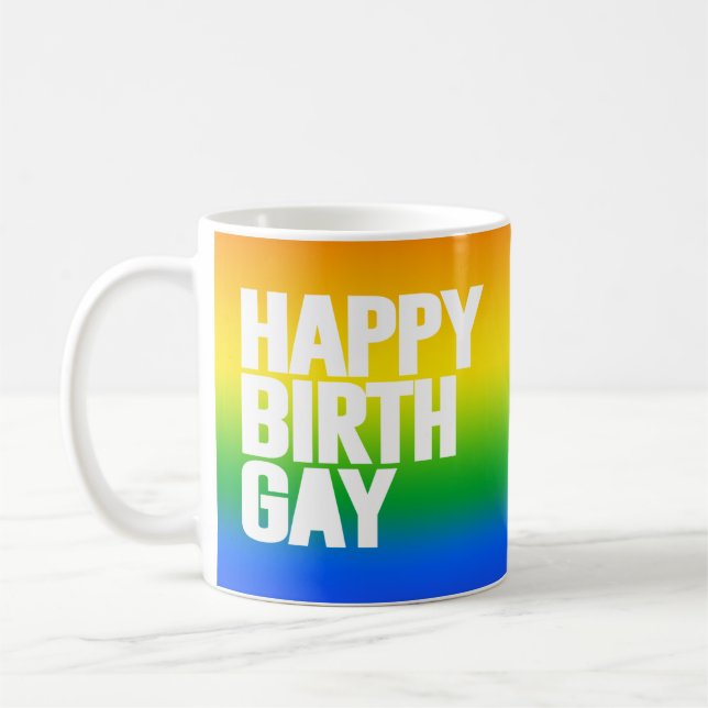 Caneca De Café Feliz Aniversário Gay (Esquerda)