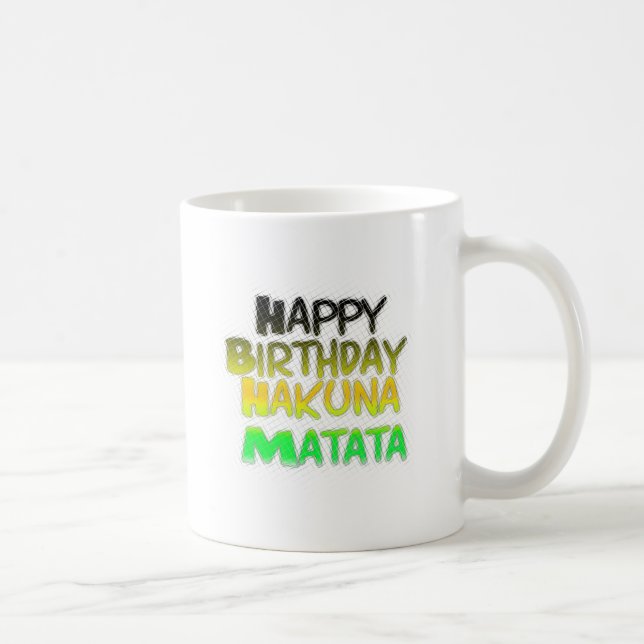 Caneca De Café Feliz Aniversário Gelado Hakuna Matata eco Inspira (Direita)
