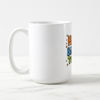 Caneca De Café Feliz Aniversário Groovy