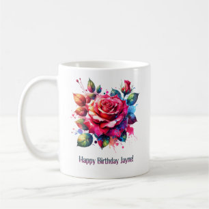 Caneca De Café Feliz aniversário Jayne