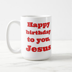 Caneca De Café Feliz aniversário, Jesus, presente de Natal