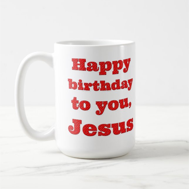 Caneca De Café Feliz aniversário, Jesus, presente de Natal (Esquerda)