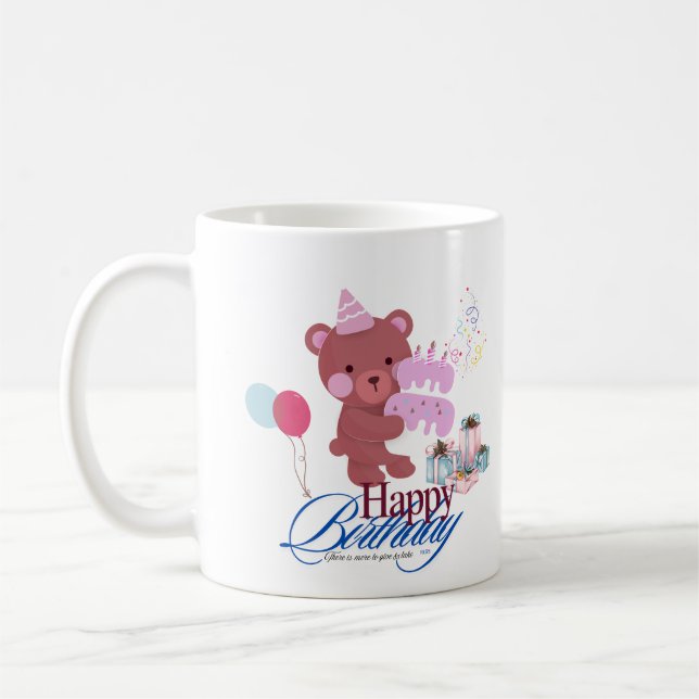 Caneca De Café Feliz Aniversário Mug (Esquerda)