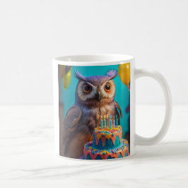 Caneca De Café Feliz Aniversário Mug (Coruja)